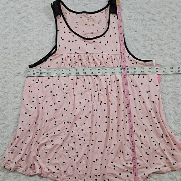 Kate Spade Scattered Dot Cropped Pink Black Polka Dot PJ Top Womens Size Small - Picture 5 of 8